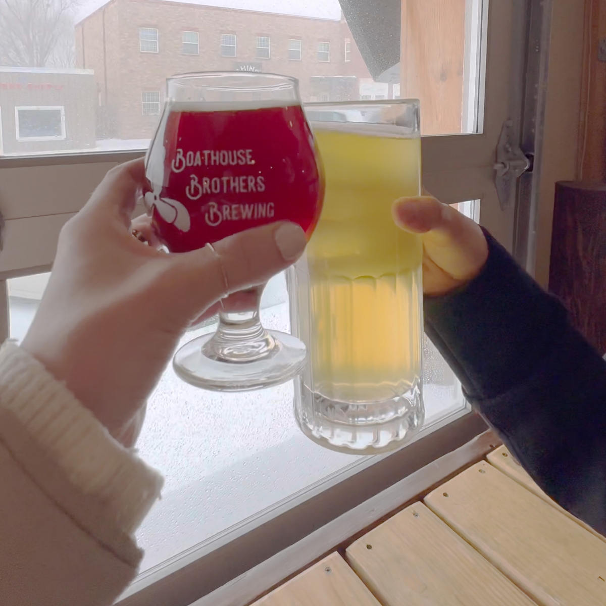 toasting with ciders