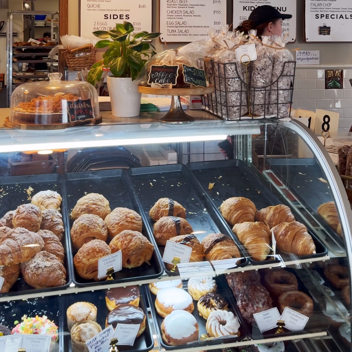 bakery items in case